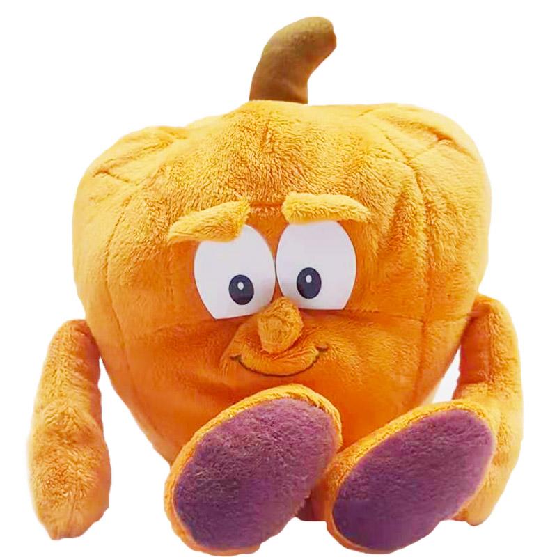 25cm Fruit Groente Pluche Speelgoed Pompoen Ananas Pluche Poppen Banaan Bloemkool Blauwe Bes Gevulde Pluche Verjaardag Beste Cadeaus 25cm pompoen