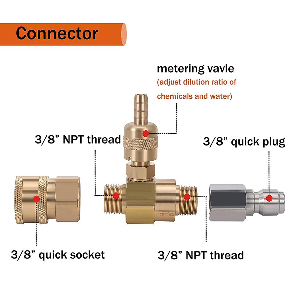 Pressure Washer Soap Injector, Downstream Power Washer  3/8 Inch