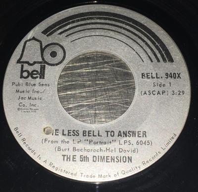 7palcová deska 5TH DIMENSION - One Less Bell To Answer BELL940X BELL 1970 Kanada Soul/Funk Použitá