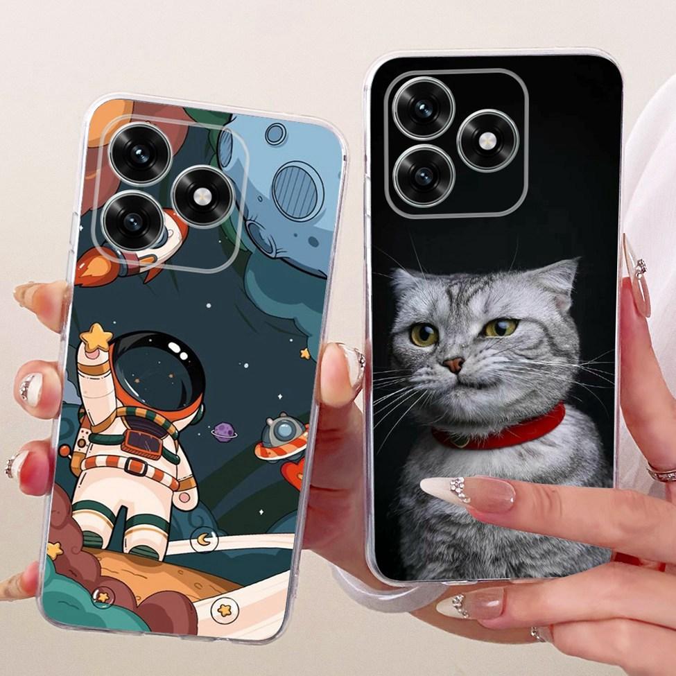 Etui na Honor X5C Plus Pokrowiec Przezroczysty Luksusowy Uroczy Kot Moda Motyl Fajny Malowany Obudowa Na Honor X5cPlus