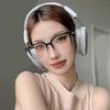 Oversized Glasses for Men and Women Fashion Glasses Without Prescription for Geeks Thin Plastic Frame