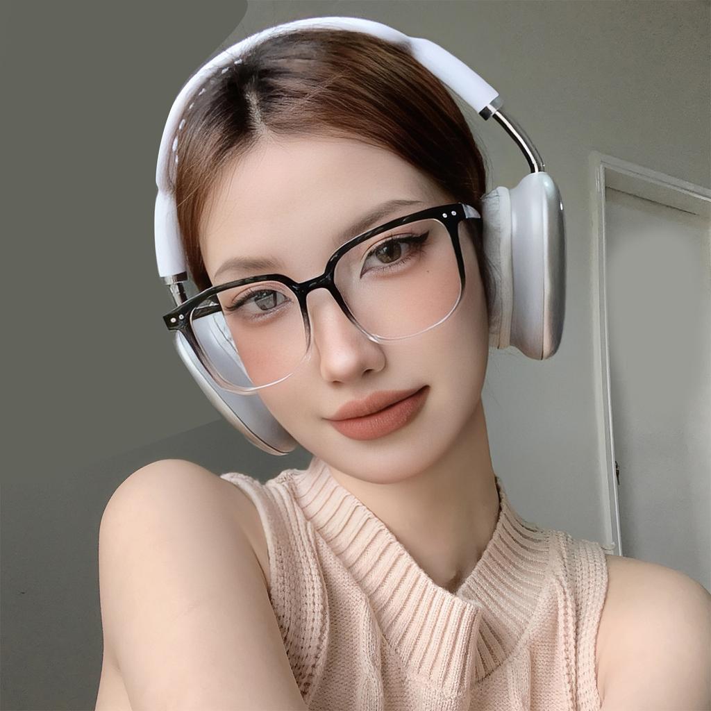 Oversized Glasses for Men and Women Fashion Glasses Without Prescription for Geeks Thin Plastic Frame