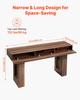 160 cm Console Table, Farmhouse Desk Behind the Couch, Wooden Rectangle Entrance Desk, Narrow Long Sofa Table Accent Stand for Hallway, Bedroom,