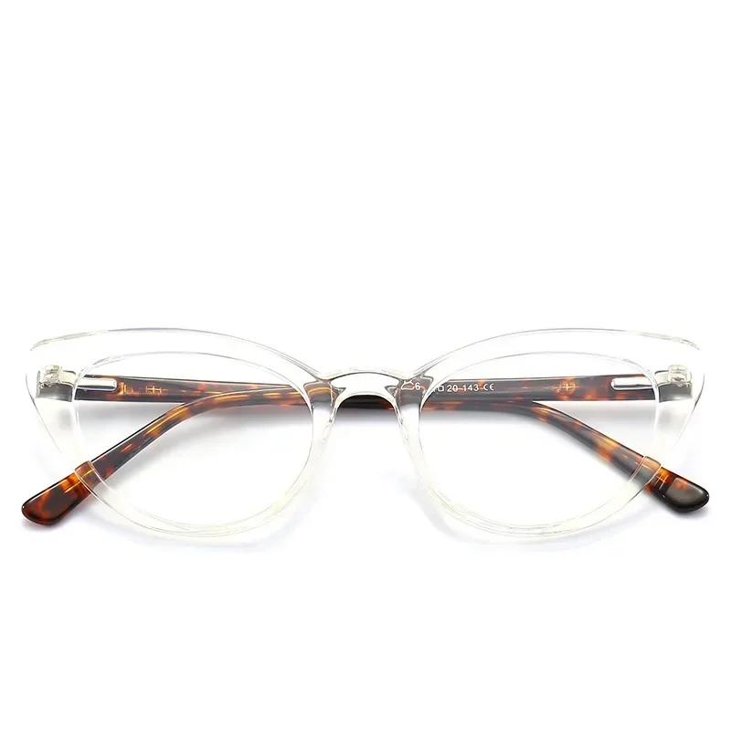 Unisex Glasses Frame Women Optical Flat Lens Anti Blue Light Glasses Elastic Legs Mirror New Fashion Cat Eye Glasses