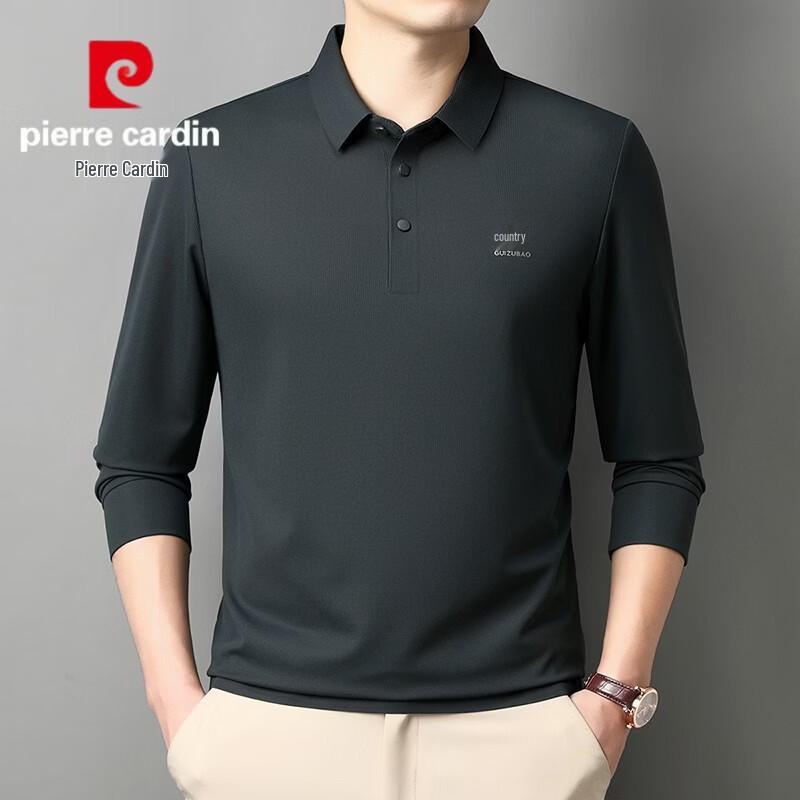 Pierre Cardin Men's Business Casual Long-Sleeve Polo Shirt