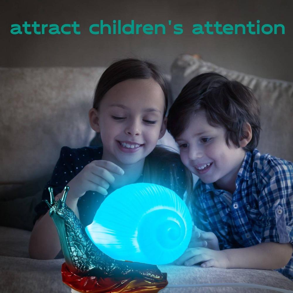 USB Powered LED Table Lamp Snail Desk Light Cute Night Light  Living Room Decor