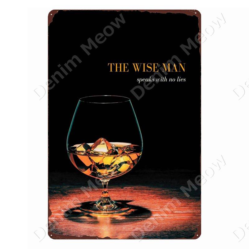 Whisky Märke Vintage Metallskyltar Man Cave Plåtskyltar After Hours Dekor för Bar Pub Klubb Alkohol Vodka Väggdekoration ZSS103