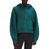 Autumn and Winter Yoga Clothes Women's Sports Half-chain Hoodie Sweater Loose Short Plus Velvet