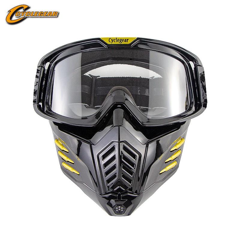 CG18 Retro Kugel-Stil Dual-Use Motorrad Brillenhelm Visier Off-Road ATV Dirt Bike Fahren