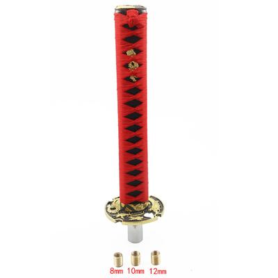 Pommeau de levier de vitesse universel 150MM/200MM/260MM JDM Katana samouraï épée manette de vitesse avec adaptateurs pommeau de levier de vitesse poignée de changement de vitesse