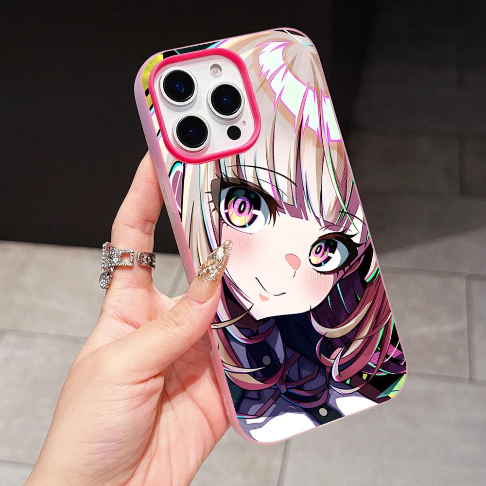 Danganronpa Chiaki Nanami Telefoonhoesje voor iPhone 17 16 15 14 13 12 11 Air Pro Max Plus Jelly Dubbele laag Rozerood Hoesje