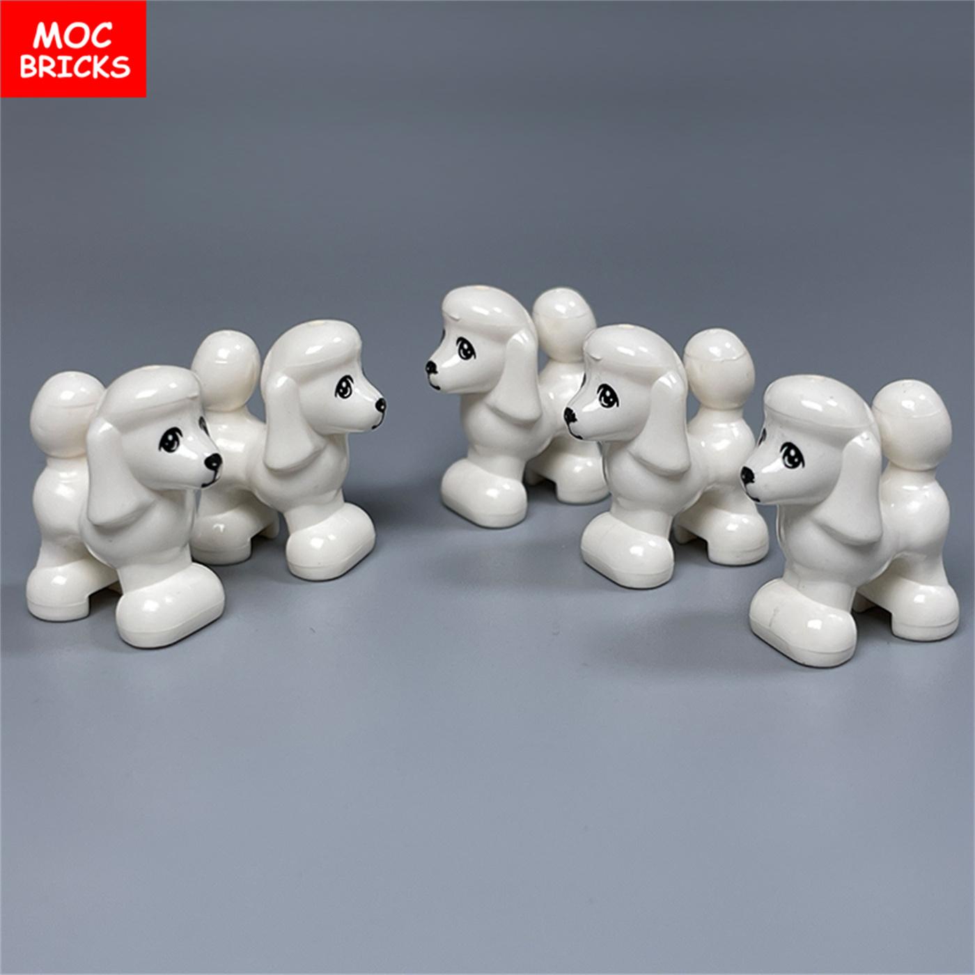 

Нетоксичні Moc цеглинки Серія Маленькі Собаки Французький Бульдог Хаскі Пудель Будка Зібрані Будівельні Блоки Дитячі Іграшки Пластикова Лялька