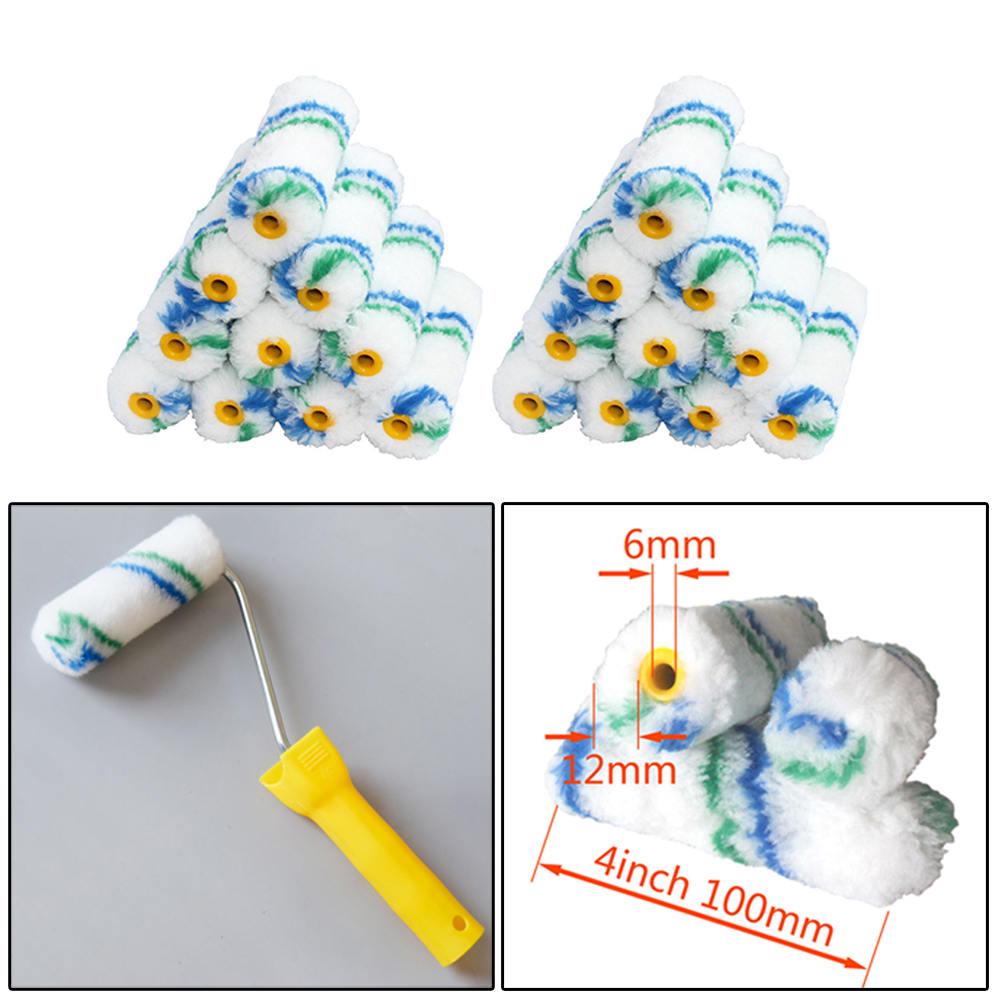 20PCS 4inch Mini Rollers Paint Roller Covers Nap Durable Roller Brush
