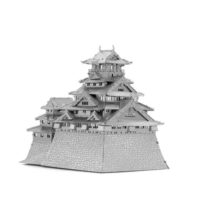 Metal Earth Fascinations, Iconx Osaka Castle 3D puzzle en métal, miniature découpée au Laser