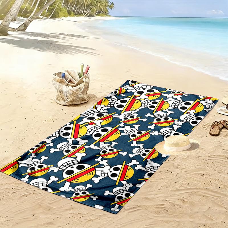 One Piece3 Print Beach Towel, Large Soft Quick Dry Towel for Beach Camping Swimming