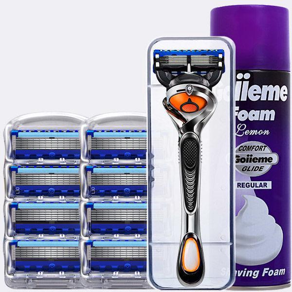 5-Blade Durable Manual Shaving Razor for Face