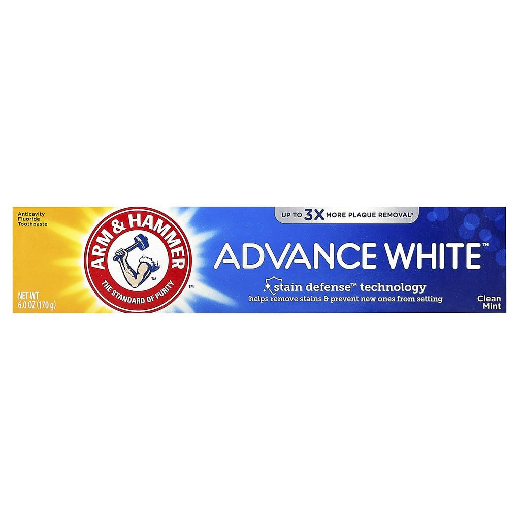Arm & Hammer Advance White™, Cavity Prevention Fluoride Toothpaste, Clean Mint, 170G(6Oz)
