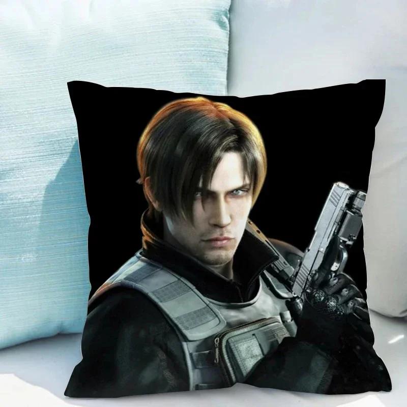 Leon Kennedy Soffkuddar Kudde för Sovrum Sängkudde Heminredning av Modernt Sofföverdrag Dekoration Vardagsrum Kort Plysch