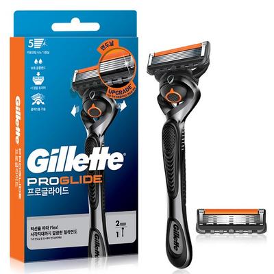 Gillette 2024 Proglide cabo manual + lâmina de barbear conjunto 2p, 1 conjunto, lâmina de barbear coreana