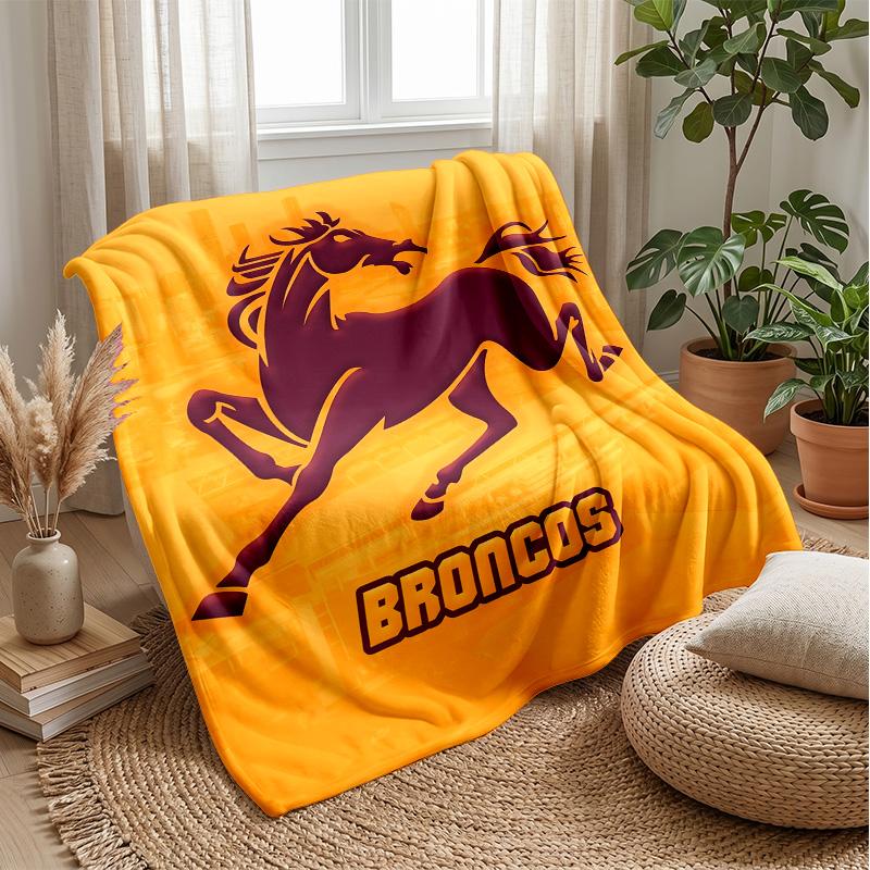Coperta in Pile Flanella Brisbane Broncos Coperta Calda e Accogliente per Divano Letto Viaggio Uso Stagionale