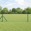 Fence Post Set 12 pcs Green 100 cm Powder Coated Steel