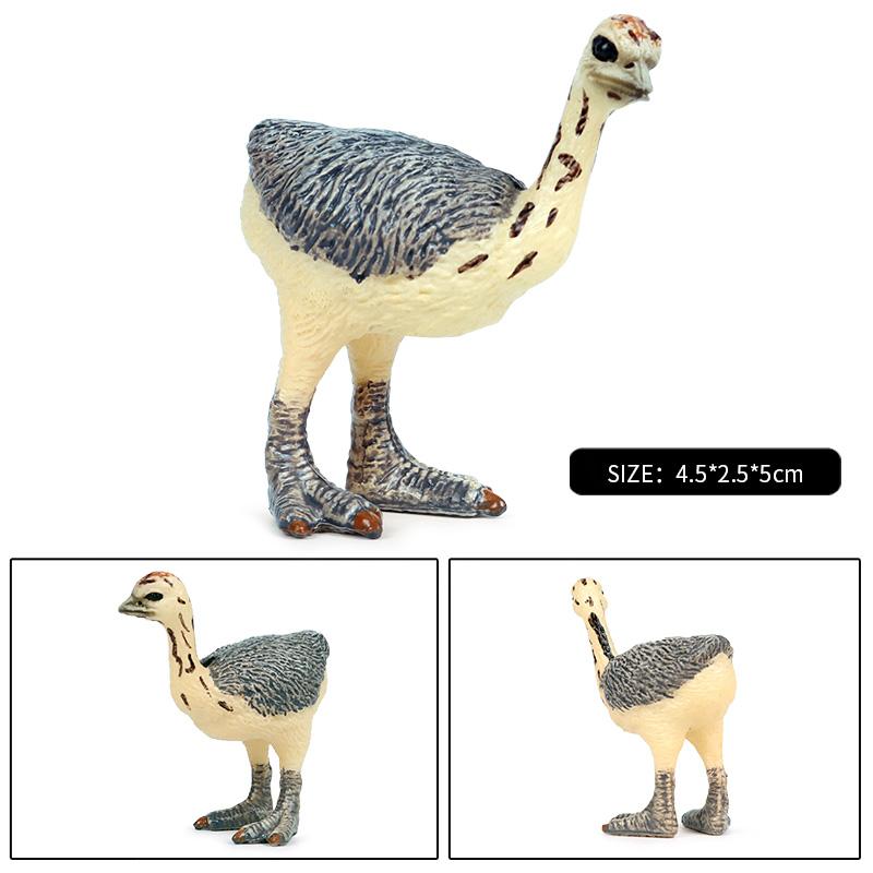 Figurine Păsări de Grădină Oenux Struț Comun Struthio Animale Model Figurine de Acțiune din PVC Colecție Jucării Cadou de Ziua de Naștere pentru Copii