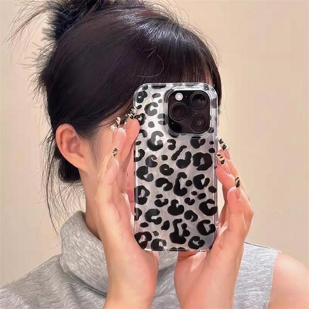 Luxus-Leopardenmuster-Handyhülle für iPhone 17 Air 16 16e 15plus 14 13 12 11 Pro Max Stilvolles Tier-Muster Stoßfeste Rückabdeckung