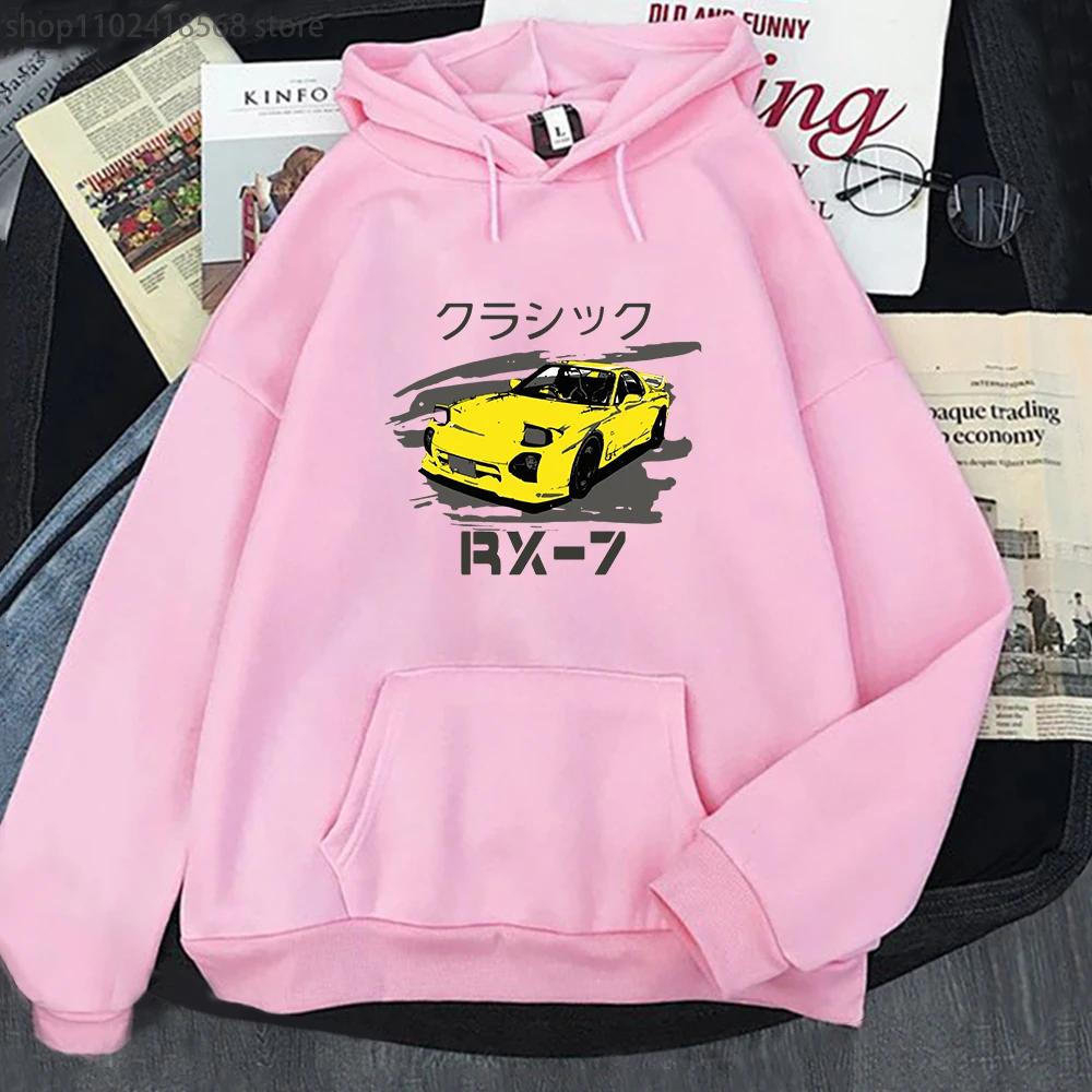 Initial D Hoodies for Men Japan Anime RX7 Sweatshirt Tops Men's Hip Hop Streetwear Women Tracksuit Male Winter Clothes