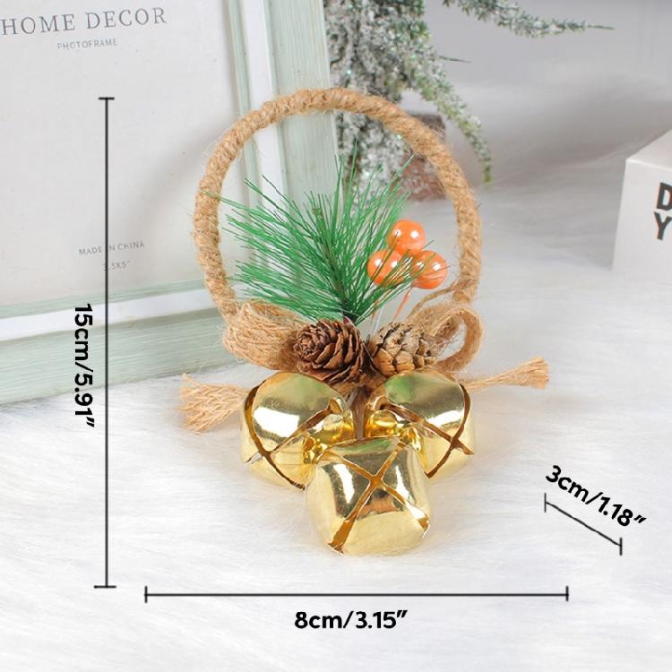 Christmas Bells Bowknot Hanging Ornament for Tree Car Christmas Decorations 2023