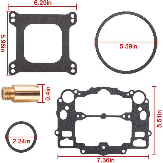 Carburetor Rebuild Kit Compatible With Edelbrock 1405 1406 1407 1408 1409 1410 1411, Carb Rebuild Kit For AFB 4 Barrel 500 600 650 700 750 800 CFM