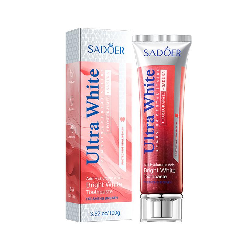 Lemon mint brightening white toothpaste SADOER cleaning tartar toothpaste
