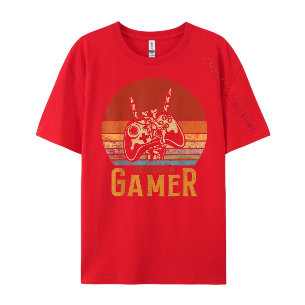 Funny Forever Gamer Gaming Lover Graphic Shirts Short Sleeve TShirt Men