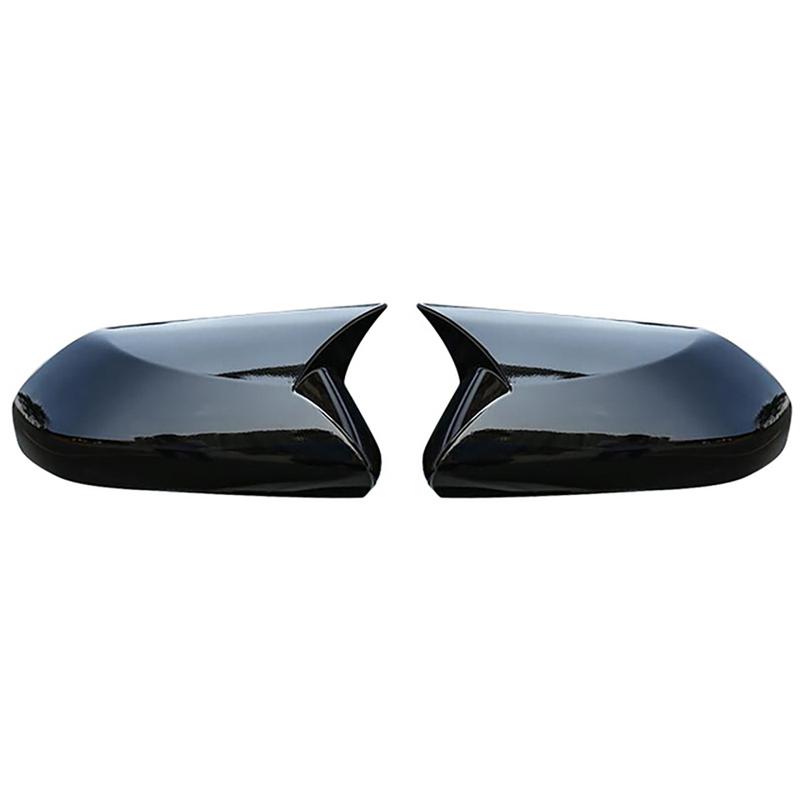 For Toyota Camry 2018- Car Rearview Side Mirror Cover Wing Cap Exterior Door Rear View Case Trim Carbon Fiber Look Black