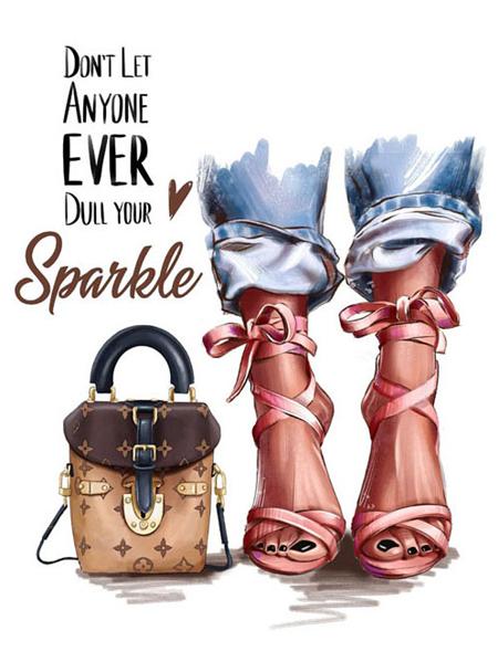 

Набор для алмазной живописи, полный квадрат/круг, вышивка, мозаика, женская обувь, вышивка крестом, домашний декор Full Round 20x30CM