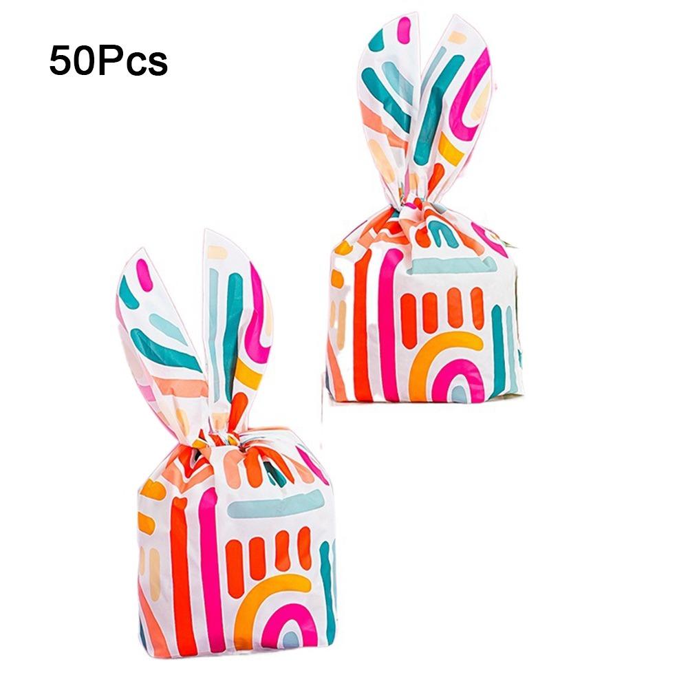 50 Buc Pungi Urechi Lungi Iepure Desen Animat Model Animal Pungi pentru Bomboane Cadou Pungi Ambalare Fursecuri Gustare