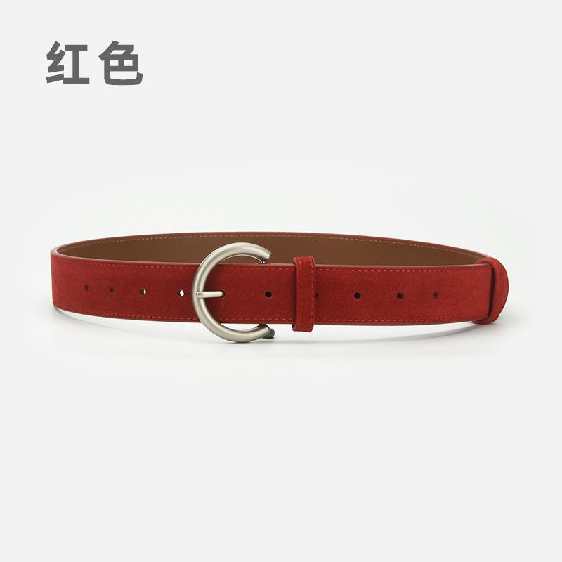 

Belt for Women, Frosted Needle Buckle, Denim Dress Belt, Versatile, Decorative, High-end, Retro Artistic, Belt 105cm