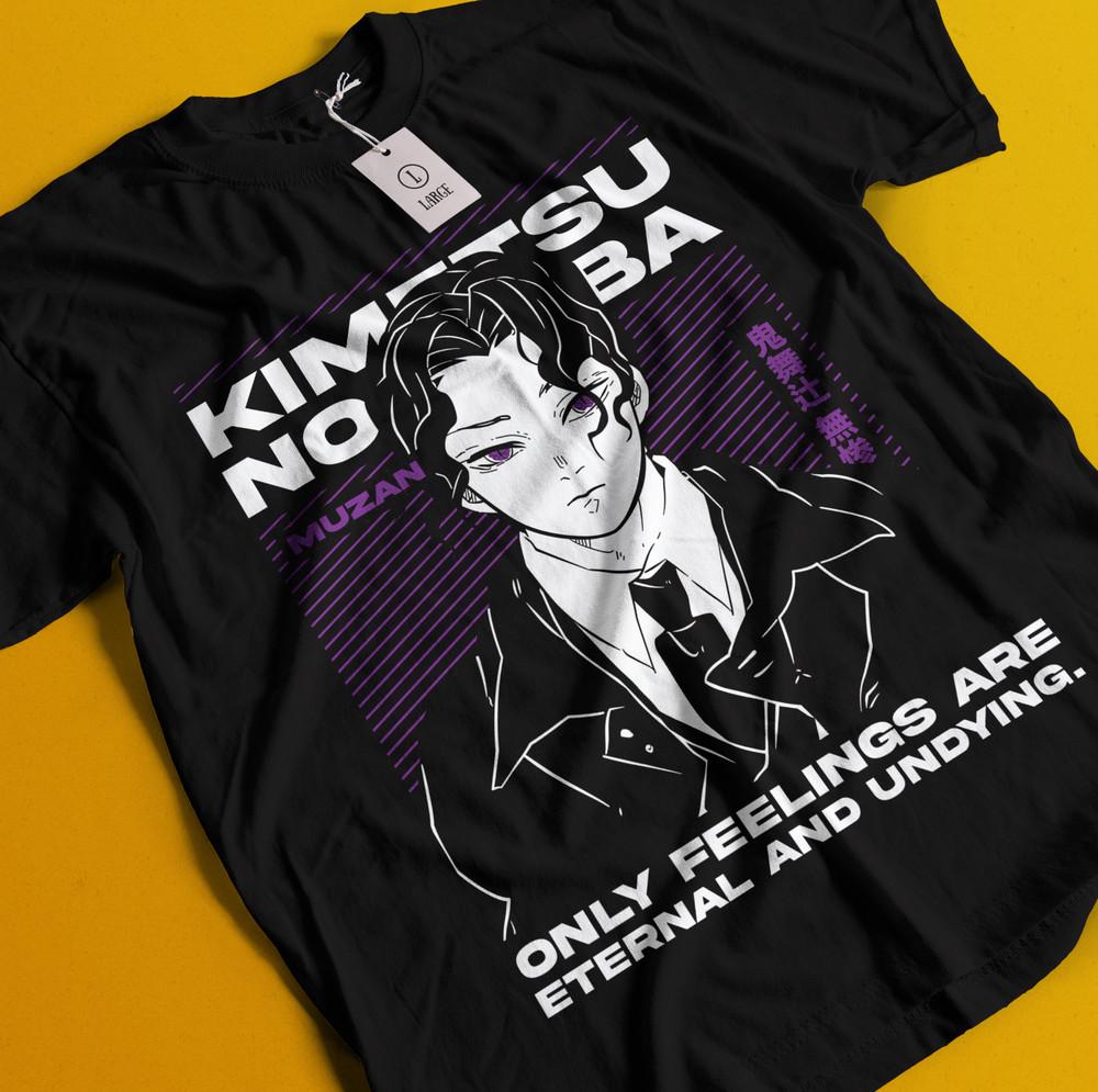 

Рубашка Истребитель демонов Футболка Мудзан Футболка Зеницу Аказа Мудзан Тандзиро Дома Нэдзуко S