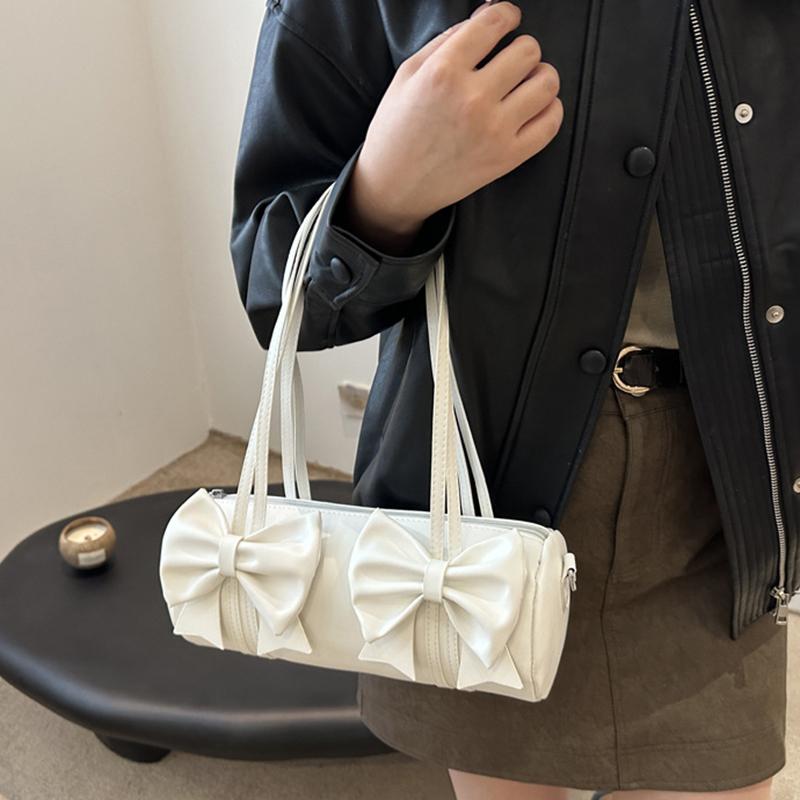 Yogodlns New Model Features Niche High-end Underarm Bag Trendy Bow Design Fashionable Women's Pillow Bag, and A Crossbody Handbag