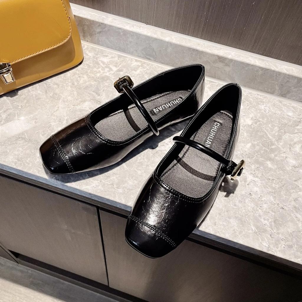 Fashion Flat Shoes Women's Spring Autumn Mary Jane New 2025 Red Plus Size Women's Shoes 41-43 Luxury Ladies Shoes Zapatillas