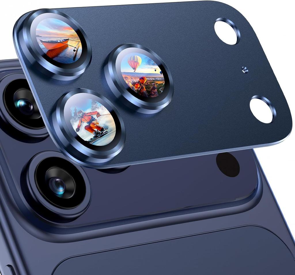 Metal Tempered Glass Camera Lens Protector Film Cover for iPhone 17 Air 17 Pro Max 17Pro One Piece Frosted Armor Lens Film Phone Accessory