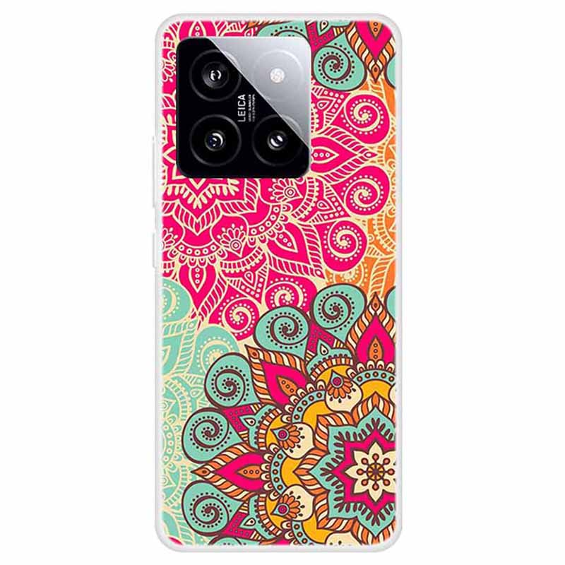 For Xiaomi 14 Case Pattern Printing Slim Anti-driop TPU Phone Protective Cover