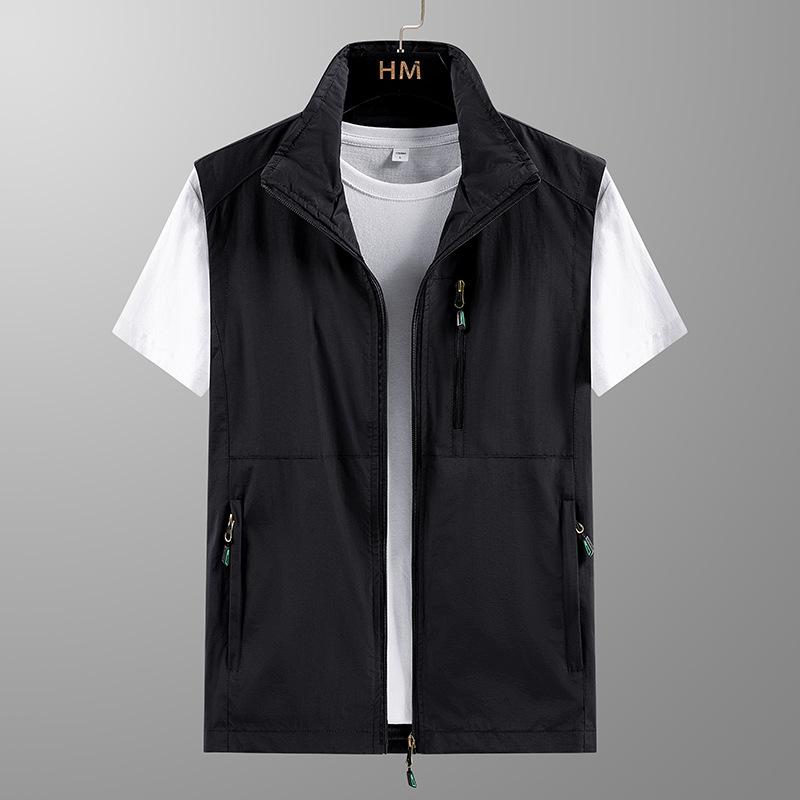 Vesta Pánská Mládež Outdoorové Sporty Velká Velikost Tištěná Vesta Jaro a Podzim Ležérní Stojáček Volná Vesta