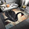 Graceful black swan elegance carpet Yoga living room room decor children's crawling mat doormat area rug games mat