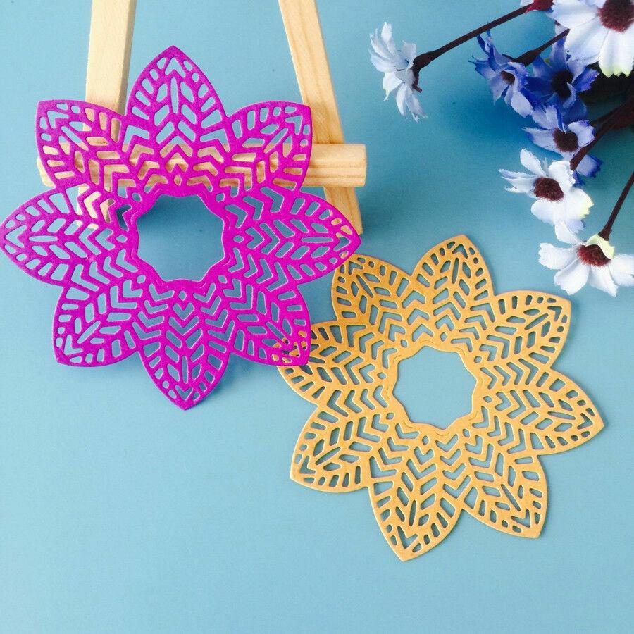 Runde Blume Stanzformen Metallschablone DIY Scrapbooking Album Karte Präge Handwerk Kunst Blütenblatt Rahmen