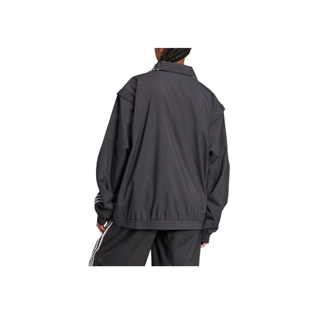 Adidas Originaler Adilenium Zip-Off Treningsjakke Stripet Logotrykk Ståkrage Glidelås Sport Løs Mote Allsidig Langermet Jakke Damejakke JM9251