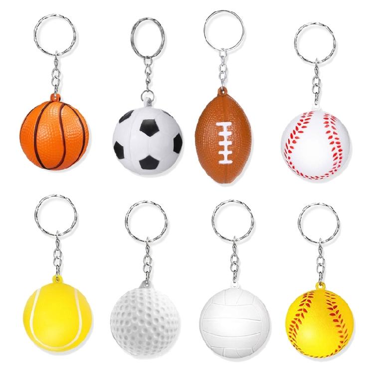 Trendy Basketball Keychains Stylish PU Sponge Pendant Keyrings Supplies for Party Favor and Sports Lovers Daily Use
