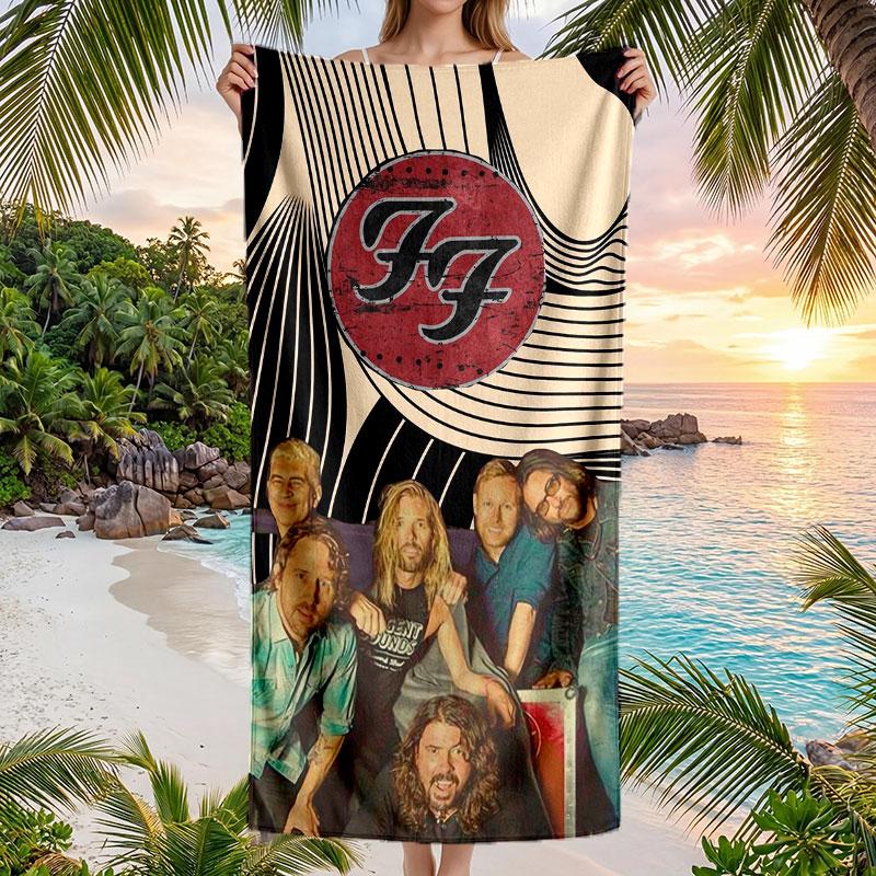 Large Beach Towel Quick Dry Absorbent Towel For Beach IndoorFoo Fighters