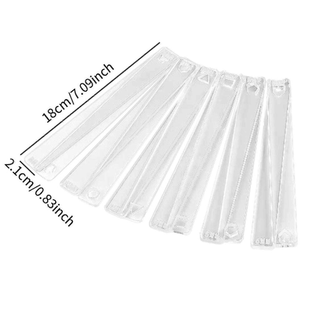 Clay Thickness Ruler Lightweight Clear Clay Depth Guide for Workshop