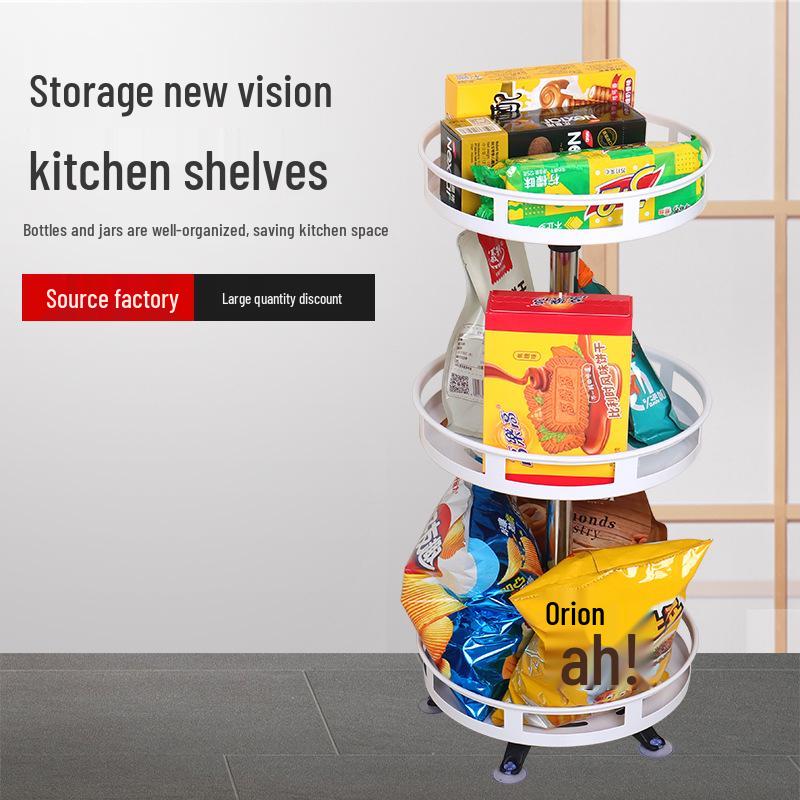 Rotating Kitchen Seasoning Rack: Multifunctional Storage for Oil, Salt, Sauce, and Vinegar in Corner Spaces.