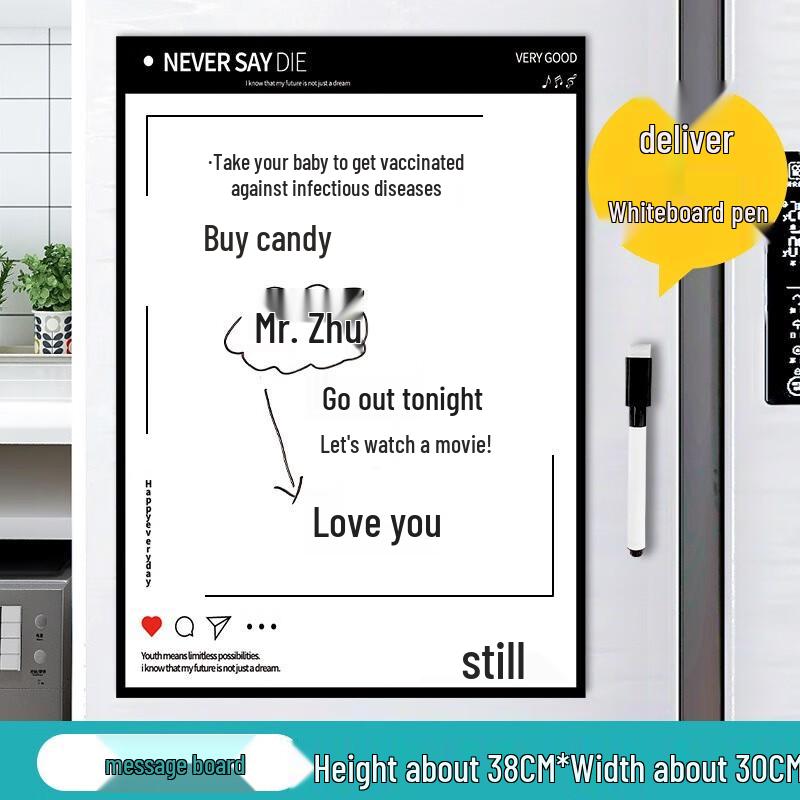 Magnetic Refrigerator Message Board Set